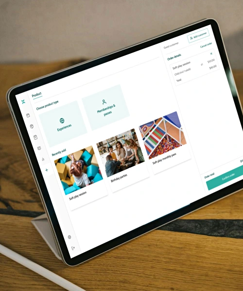 The online dashboard on Beyonk's indoor playground booking software